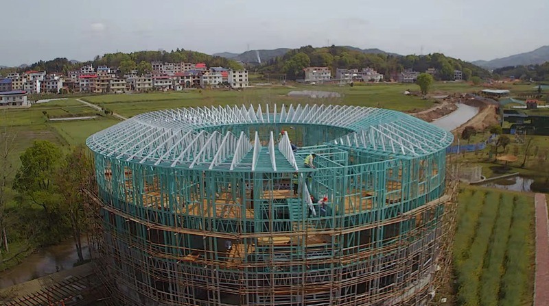 輕鋼結構圓形建筑項目，造型靈活！