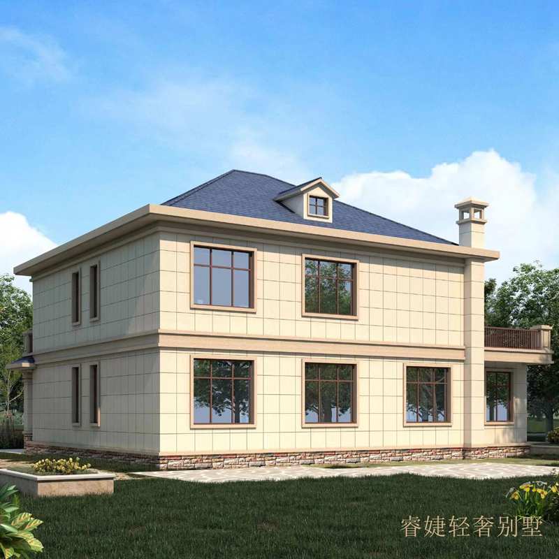 農(nóng)村42萬二層自建別墅設(shè)計(jì)圖，占地120平米左右，戶型極好(圖3)